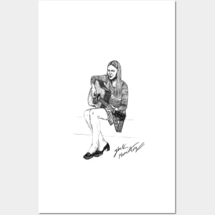 Joni M Original Ink Drawing Print Posters and Art